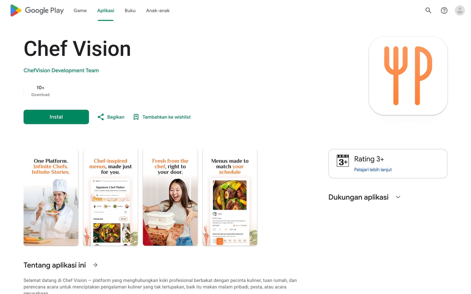Chef Vision — App — project screenshot